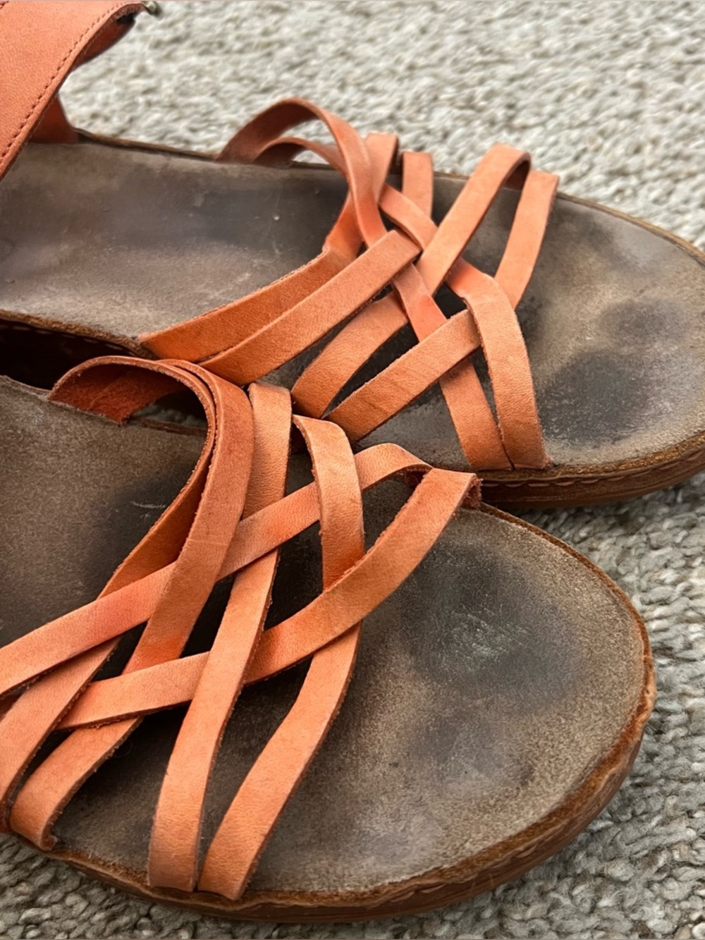 Chaco Women's Flamingo Strappy Suede Sandals - Coral Orange Size 9